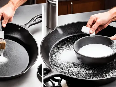 Clean a Rusty Cast Iron Skillet - photo from the RecipePi guide