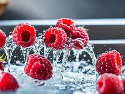 Clean Raspberries - photo from the RecipePi guide