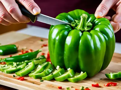 Cut a Bell Pepper - photo from the RecipePi guide