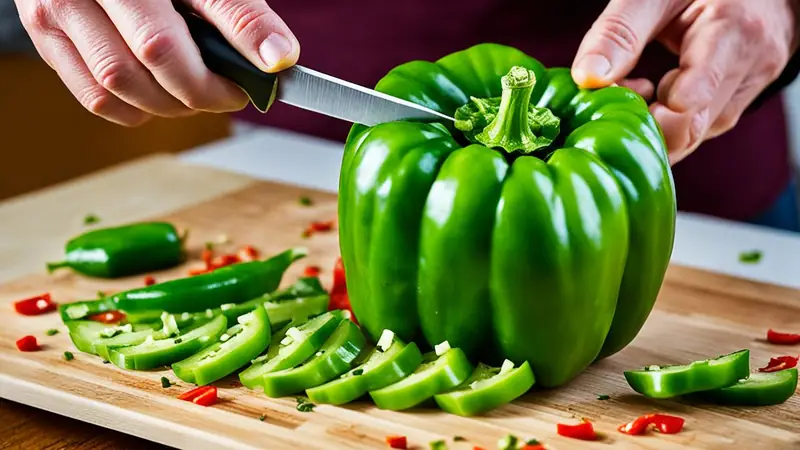 Cut a Bell Pepper - photo from the RecipePi guide