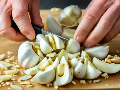 Cut Garlic - photo from the RecipePi guide
