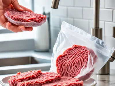 Defrost Ground Beef - photo from the RecipePi guide