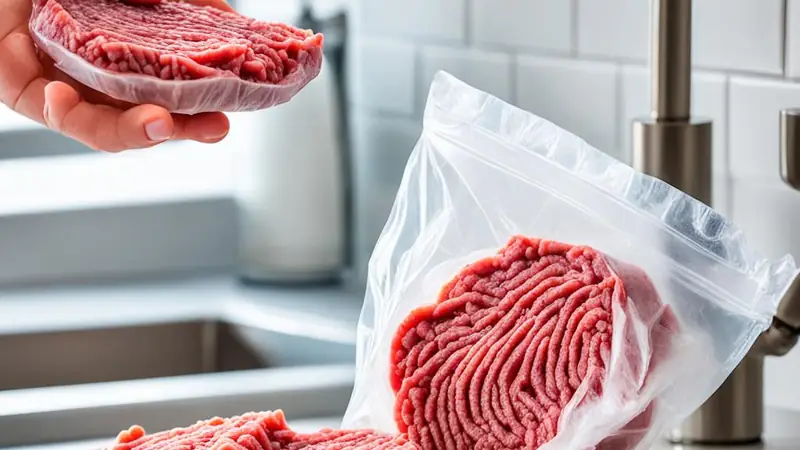 Defrost Ground Beef - photo from the RecipePi guide