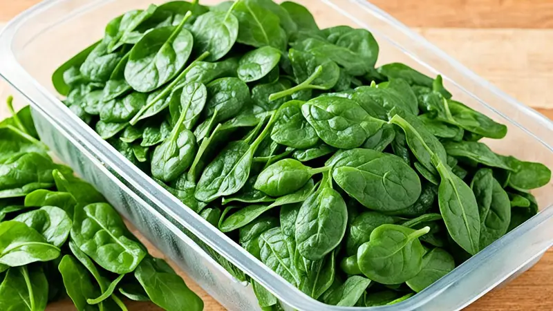 Freeze Spinach - photo from the RecipePi guide