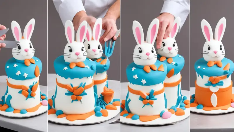 Make a 3D Bunny Cake - photo from the RecipePi guide