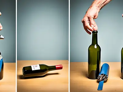 Open Wine without Corkscrew - photo from the RecipePi guide