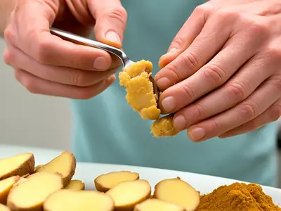 Peel Ginger - photo from the RecipePi guide