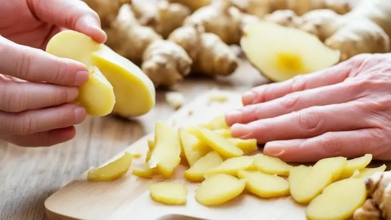 Peel Ginger - photo from the RecipePi guide