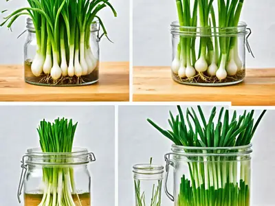 Regrow Green Onions - photo from the RecipePi guide