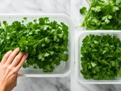 Store Fresh Cilantro - photo from the RecipePi guide