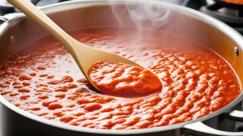 Thicken Tomato Sauce - photo from the RecipePi guide