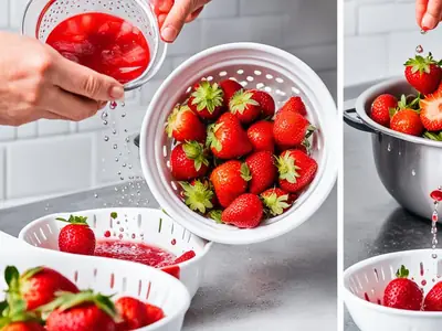 Wash Strawberries with Vinegar - photo from the RecipePi guide